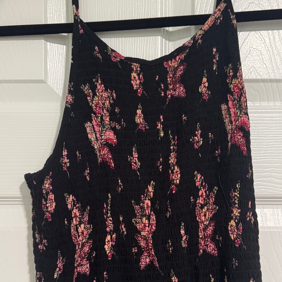 Angie Black and Pink Floral Maxi Dress size Large - Picture 2 of 5